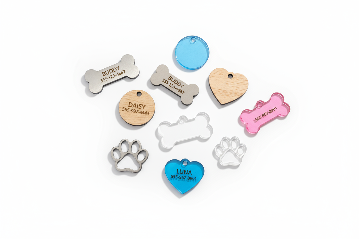 vizualizacja wycietych tagow dla pieskow, w roznych ksztaltach i rozmiarach